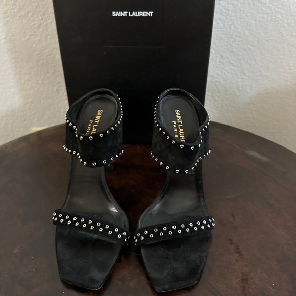Saint Laurent MICA Stud Mule SZ 37 - Picture 1 of 5